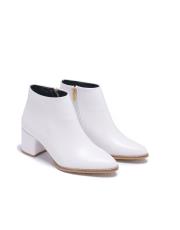 jaipur sivri burun topuklu fermuarlı kadın bot beyaz deri 3