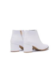 jaipur sivri burun topuklu fermuarlı kadın bot beyaz deri 4