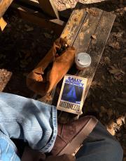 ugarte kalın taban içi kürklü kadın yarım bot acı kahve süet