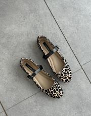 selantino küt burun toka detay kadın babet leopar