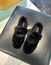 nerav küt burun üst kemer detaylı tüylü kadın ev babeti siyah