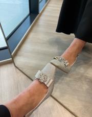 diego küt burun ön taş aksesuar detay arkası açık kadın topuklu ayakkabı gümüş sim 2