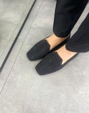 gabby küt burun komple taş detay kadın triko babet siyah