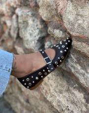 metsar sivri burun trok detay kemerli kadın babet acı kahve 2