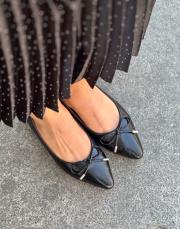 ricard sivri burun ön fiyonk detay kadın babet siyah