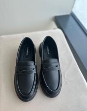 heyvel oval burun ön aksesuar detay kadın loafer siyah düz