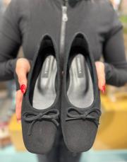 ayma küt burun fiyonk detay kadın babet siyah süet