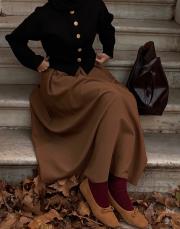 ayma küt burun fiyonk detay kadın babet camel süet