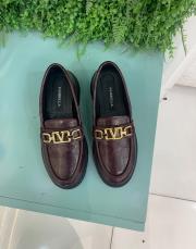 barcelona kalın taban oval burun ön aksesuar detay kadın loafer bordo deri