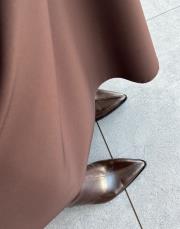 vantek sivri burun fermuar detay kadın bot acı kahve kırışık 3