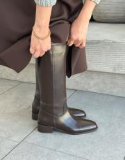 lena küt burun kadın çizme acı kahve