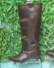 casso sivri burun trok detay kadın çizme acı kahve kırışık