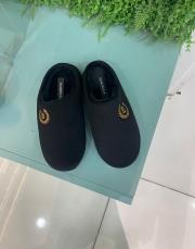 bentley oval burun arkası açık kadın ev terliği siyah