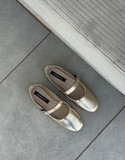 passi küt burun kemer detay kadın babet gold