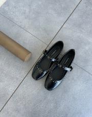 tiret küt burun trok detay kadın babet siyah siyah