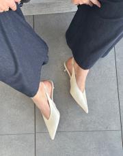 rapito sivri burun arkası açık topuku kadın ayakkabı bej 2