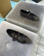 besar sivri burun ön trok taş detay kemerli kadın babet acı kahve