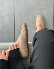 yabby küt burun taş detay kadın triko babet bej