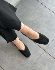 yabby küt burun taş detay kadın triko babet siyah 2