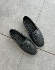 arten küt burun boncuk detay kadın babet siyah örgü