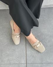 nando küt burun ön aksesuar detay kadın triko babet bej