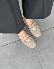 nando küt burun ön aksesuar detay kadın triko babet bej 2